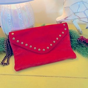 J.Crew suede envelope clutch